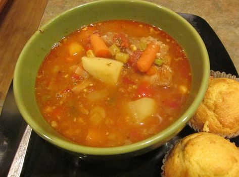 POOR MAN'S VEGETABLE NECKBONE SOUP 4 A CROWD #filling #flavorful #hearty #tasty #comforting #justapinchrecipes Neck Bone Soup Recipe, Pork Neck Bones Recipe, Salpicao Recipe, Vegetable Soup Crock Pot, Neck Bone, Cheap Meat, Bone Soup, Cheap Clean Eating, Food For A Crowd