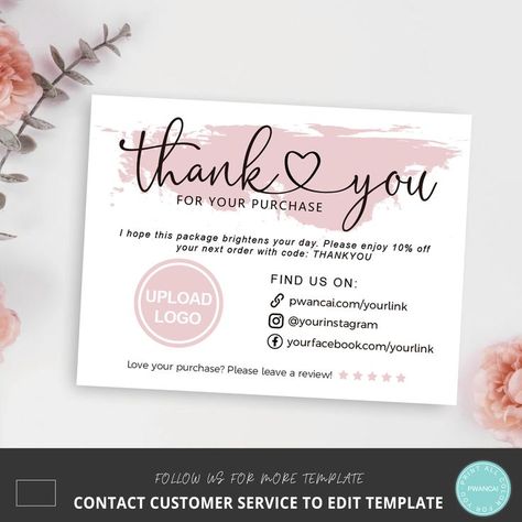 Small Shop Thank You Cards, Thank You Bussines Card, Cake Thank You Card, Thank You Note For Small Business, Thank Card For Customer, Business Cards For Small Business, Order Thank You Card, Thank You Notes For Customers Cute Ideas, Thank You Card Ideas For Small Business