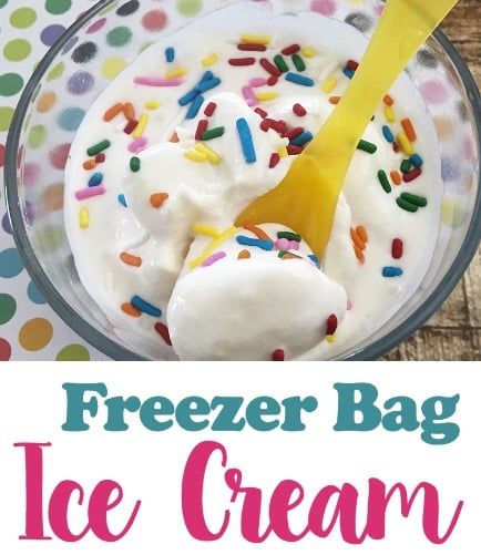 Do you love homemade ice cream? If you have not made it in a freezer bag then you are missing out. Homemade freezer bag ice cream is a delicious and easy to make sweet treat that you can whip up in minutes. Plus it is a fun recipe to make with kids. Simply grab a handful of ingredients (half and half, sugar, vanilla extract, coarse sea salt, ice, and a gallon and quart sized freezer bags) and you’ve got everything you need to make yummy soft serve ice cream. Bag Ice Cream, Ice Cream In A Bag, Icecream In A Bag, Diy Foods, Mama Daughter, Kid Snacks, Easy Ice Cream, Kid Desserts, Diy Ice Cream