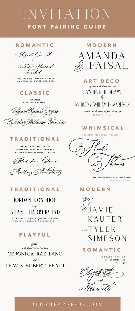 Cricut Wedding Sign Fonts, Font Pairing Wedding Invitation, Font For Wedding Invitations, Wedding Invitation Calligraphy Handwriting, Invitation Font Combinations, Adobe Font Pairings Wedding, Cursive Wedding Fonts, Wedding Invite Font Pairings, Font Invitation Wedding