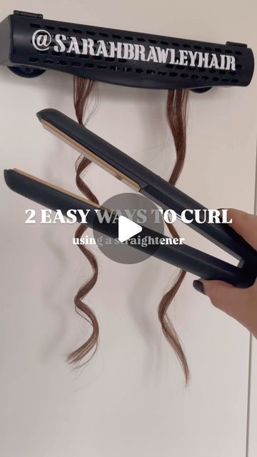 Curling With Straightener Tutorial, How To Curl Your Hair With A Straightener, How To Do Curls, Curling Thick Hair, Flat Iron Waves, Curls With Straightener, Curl Hair With Straightener, Pro Hair, Flat Iron Curls