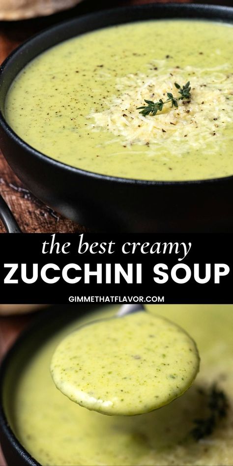 Creamy Zucchini Soup, Zucchini Soup Recipes, Creamy Zucchini, Creamy Soup Recipes, Zucchini Soup, Vegetarian Soup Recipes, Pureed Soup, Delicious Soup Recipes, Vegetarian Soup