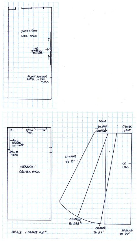 Pattern of Overskirt Detachable Overskirt Pattern, Detachable Skirt Pattern, Diy Overskirt, Overskirt Pattern, Designing Sketches, Vivi Cosplay, Skirt Pattern Free, Late Period, Detachable Skirt