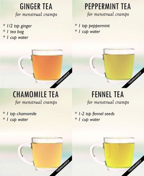 Tea for Menstrual Cramps ♡ Menstrual Tea, Tea For Menstrual Cramps, Types Of Teas, Cramp Remedies, Menstrual Cramp Relief, Cramps Relief, Period Cramps, Menstrual Health, Menstrual Pain