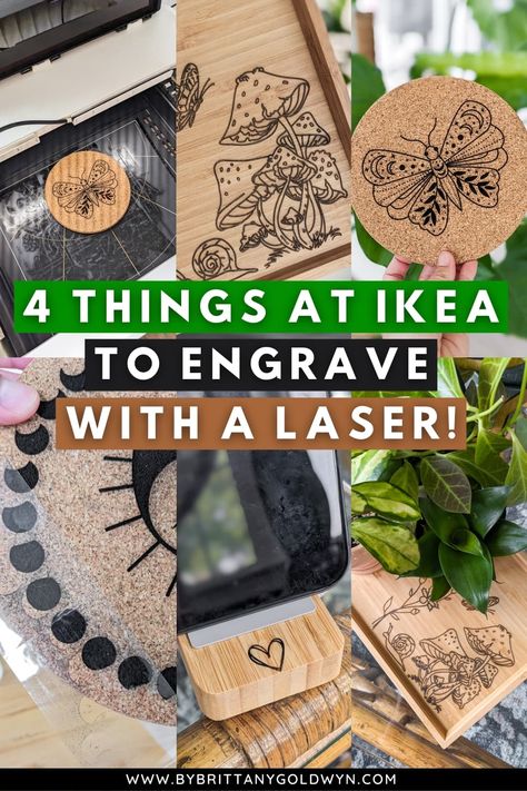 Engraving Tool Projects, How To Use A Laser Engraver, Gifts To Make With Laser Engraver, Best Fonts For Laser Engraving, Laser Engraved Glass Ideas, Laser Engraver Projects That Sell, Laser Product Ideas, Easy Laser Projects, Wood Engraving Gift Ideas