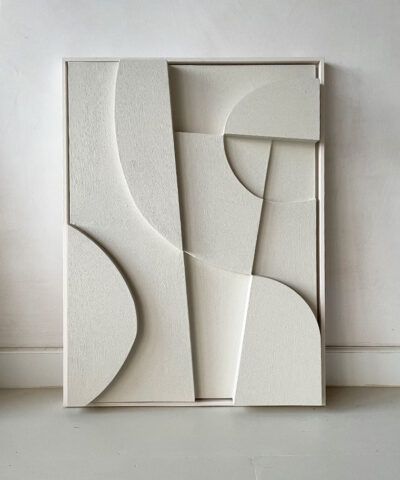 3d Geometric Wall Art, Minimalist 3d Art, Relief Art Paintings, White 3d Art, Diy 3d Art, 3d Geometric Art, Plaster Relief Art, Tableau Relief, Edith Beurskens