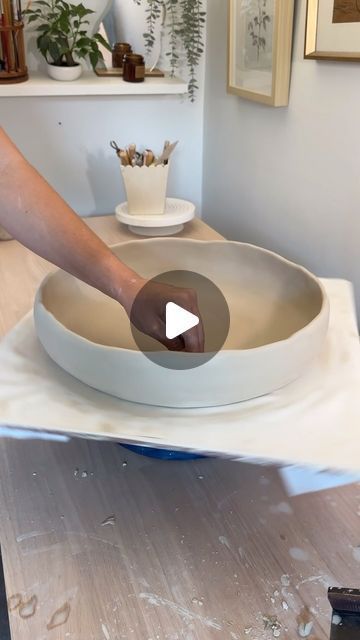 Mine Burgess on Instagram: "Hey everyone! Here’s a look at how I’m making a handmade ceramic coil baking dish.🍰👐 Hope you enjoy watching the process!  #ceramicsofinstagram #ceramicdesign #ceramiclife #ceramiclove #ceramicsart #modernceramics #ceramiclicious #ceramicsmagazine #handbuiltceramics #functionalceramics #ceramiclovers #ceramicsstudio #stonewareceramics #handmadeceramic #contemporaryceramics #ceramicstudio #ceramicart #claylove #claycreations #claylife #claycraft #claymore #claystudio #clayart #potterymaking #functionalpottery #claywork #potteryvideos #handmadepottery #seramik" Handmade Ceramic Salt Cellar, Hand Built Ceramic Plates, Ceramic Dishes Handmade, Hand Made Ceramics, Useful Ceramics Ideas, Pottery Bowl Ideas, Ceramic Charcuterie Board, Ceramic Ideas Pottery, Ceramic Bowls Handmade