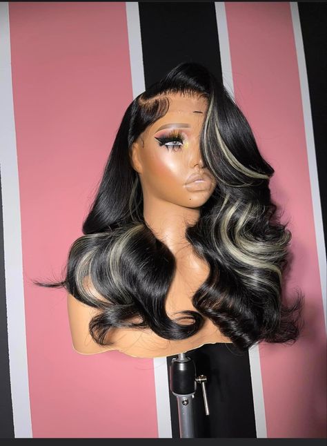 Oreo Wig Install, Wig Mannequin Heads, Black Lace Wig Hairstyles, Hair Styles For Wig, New Hairstyle For Black Women, Birthday Styles Hair For Black Women, Quick Weave With Color, Short Wig Hairstyles, Cute Weave Hairstyles