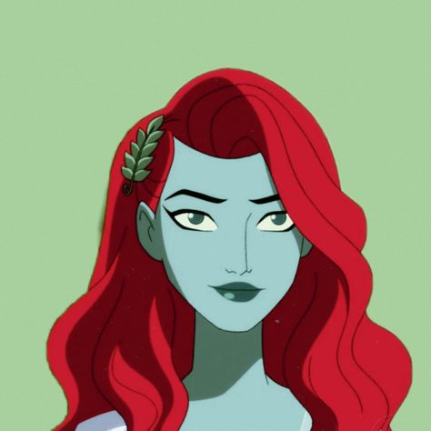 Poison Ivy Cartoon Profile Pic, Poison Ivy Aesthetic Cartoon, Poison Ivy Pfp, Poison Ivy Icons, Poison Ivy Cartoon, Poison Ivy Character, Uma Thurman Poison Ivy, Dc Poison Ivy, Red Hair Cartoon