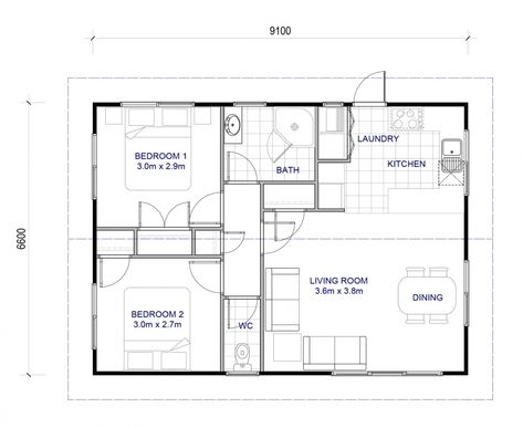 2 bedroom 1 bathroom small home perfect for small sites, granny flat or beach house. Easy to build yourself..
❤️Click on the link #tinyhouse #tinyhouseplans 60m2 House, House Plan 2 Bedroom, Granny Flat Plans, Beach House Floor Plans, Small House Blueprints, Flat Plan, Flat House, Shed House Plans, Three Bedroom House Plan