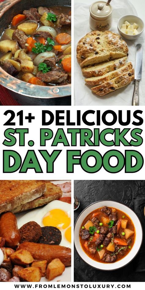 St Patrick's Day Food Recipes St Patty's Day Food, St Patrick’s Day Dinner, St Patrick's Day Food Ideas, St Patricks Day Recipes, St Patrick's Day Menu, St Patrick's Day Food, St Patricks Day Food, Irish Food, Food Appetizers