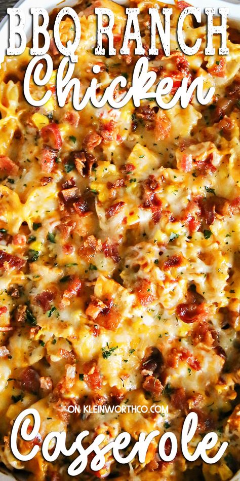 Bbq Ranch Chicken Casserole, Leftover Bbq Chicken Recipes, Chicken Breast Casserole Recipes, Chicken Breast Casserole, Ranch Chicken Casserole, Bbq Chicken Recipes, Ranch Chicken, Easy Casserole Recipes, Deilig Mat