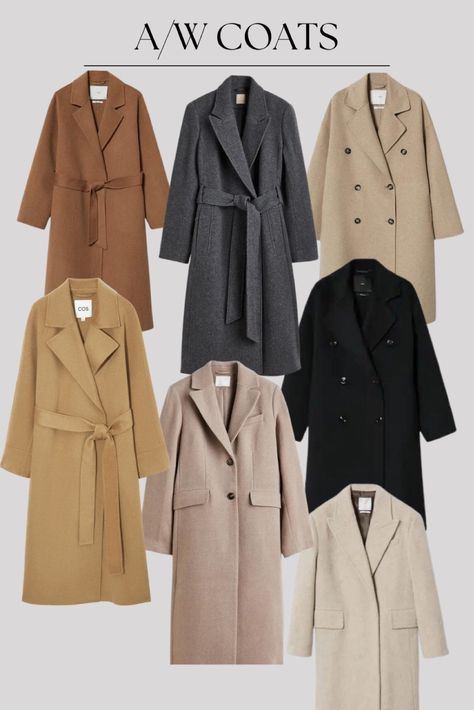 DOUBLE-FACED WOOL BELTED COAT - … curated on LTK Women’s Wool Coat, Womens Wool Coats Winter, Belted Wool Coat, Wool Jackets Women, Work Coat, Diy Jacket, Clothing Design Sketches, Coat Trends, Wool Overcoat