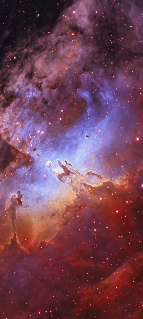 Eagle Nebula Wallpaper, Nebula Aesthetic Wallpaper, Pillars Of Creation Wallpaper, Nebula Aesthetic, Deep Space Wallpaper, Hubble Space Telescope Pictures, Galaxia Wallpaper, Pillars Of Creation, Hd Space