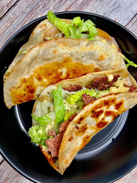 Tik Tok Tacos, Big Mac Tacos Tik Tok, Tik Tok Big Mac Taco, Keto Big Mac Tacos, Tik Tok Smash Burger, Blackstone Big Mac Tacos, Big Mac Tacos Keto, Tik Tok Recipes Healthy, Smashed Big Mac Tacos