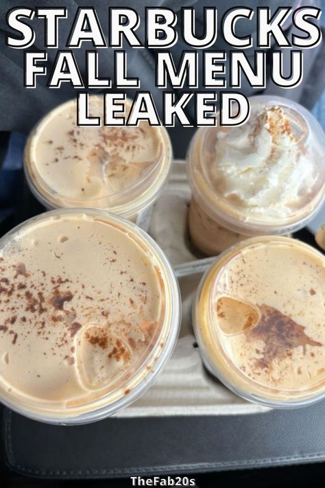 The Starbucks Drinks Fall 2024 Menu just got leaked! These are the delicious fall menu items you can find at starbucks this season... Starbucks Drinks Fall, Fall Starbucks, Fall Menu, Starbucks Menu, Starbucks Drinks Recipes, At Starbucks, Pumpkin Latte, Fall Drinks, Fall Treats