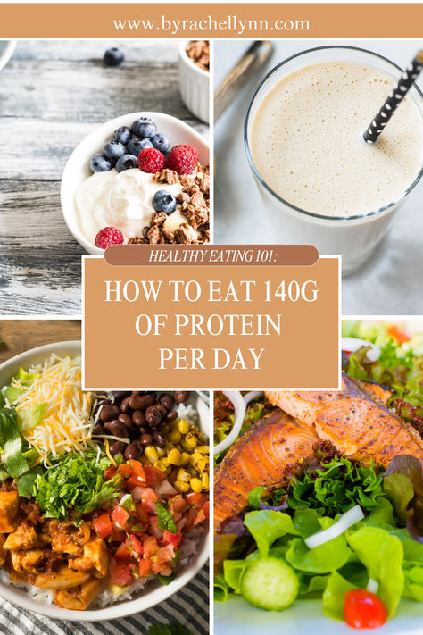 Learn the importance of protein and how to incorporate protein into your diet each day. Easily reach your protein and weight loss goals. A sample meal plan for 140G of Protein. Protein meals. Protein rich foods. Protein snacks. Protein Every Meal, Meal Planning Protein, Best Protein Meals For Women, Women High Protein Meal Plan, Womens High Protein Meal Plan, Greens And Protein Diet, 150 Grams Protein Meal Plan, 110g Protein Meal Plan, 165g Protein Meal Plan