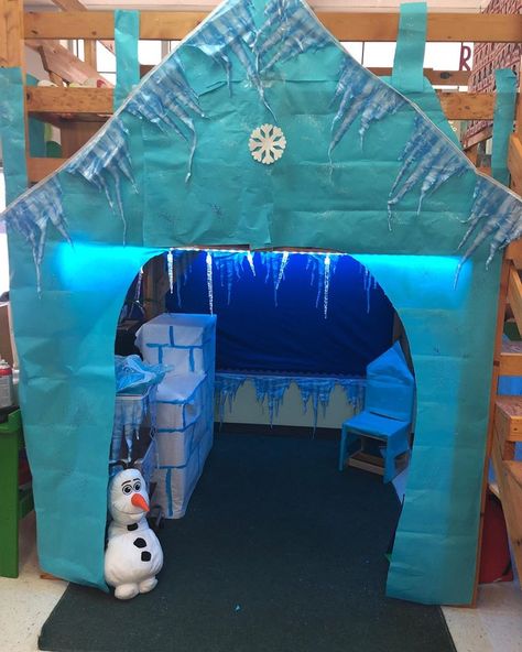 Snow Dramatic Play, Dramatic Play Toddlers, Dramatic Play Centers Preschool, Dramatic Play Activities, Camping Theme Preschool, Dramatic Play Themes, Winter Activities Preschool, Dramatic Play Area, Dramatic Play Preschool