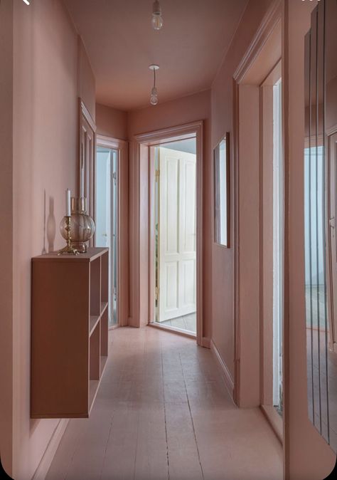 Hallway Paint, Small Entryways, Blue Bedroom, Paint Colors For Home, Pink Walls, House Inspo, Room Makeover, Colorful Interiors, House Colors