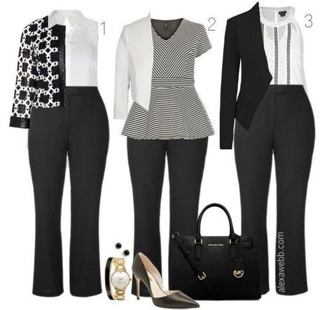 Plus Size Work Outfit Ideas - Plus Size Fashion for Women - Alexawebb.com #alexawebb #plus #size Simple Work Outfits, Professional Work Outfit, Work Outfit Ideas, Plus Size Work, Hipster Grunge, Look Plus Size, Professional Attire, Ținută Casual, Modieuze Outfits