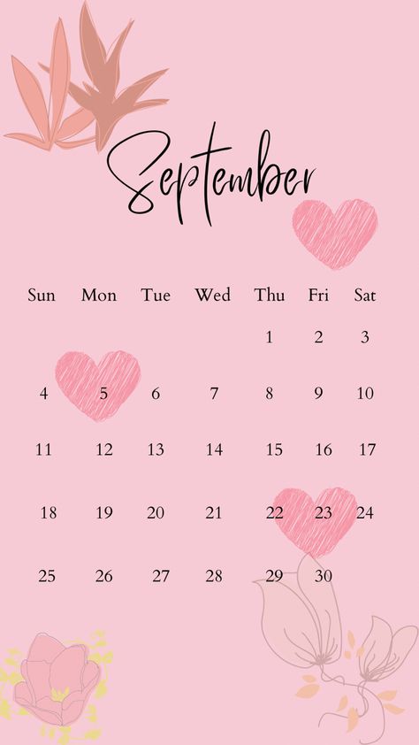 Pink september Pink September Calendar 2024, September Birthday Wallpaper, Pink Calendar Aesthetic, Month Widget, Hello September Aesthetic, September Wallpaper Aesthetic, September Birthday Month, Pink September, Lash Spa