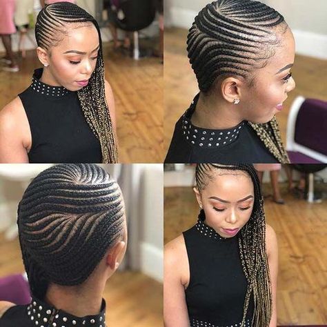 20 Stunning Summer Protective Hairstyles 2021 – Coils and Glory Long Cornrows, Lemonade Braids Hairstyles, African Hair Braiding Styles, Braided Cornrow Hairstyles, Feed In Braid, Hair Cute, Cool Braid Hairstyles, Cool Braids, Natural Hair Braids