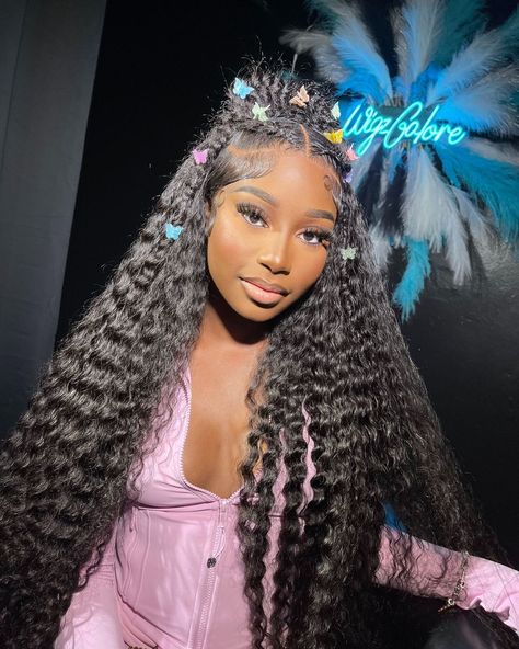 Everything sooo fyeee😍Love the amazing work from stylist @wigzgalore❣️   Grab bomb deep wave wig and get this inspired look💕  Follow @bombtress_hair for more hair ideas🤩  . . . . . . . . . . . #explore #crownbraid #wiggoals #lacefrontwig #deepwavewigs #curlywig #lacefront #wigunits #wiginstall #lacewigs #lacefrontalwig #issawig #wigsale #wigsforsale #hairvendor #wigfactory #frontalwig #hdwig #humanhairwigs #transparentlace #wigstore #gluelesswig #deepwavehair #wigsforblackwomen #curlyhair Summer Wig Styles, Deep Wave Hairstyles Wig, Colored Curly Wigs For Black Women, Hairstyles With Deep Wave Wig, Creative Wig Hairstyles For Black Women, Exotic Wig Hairstyles, Styles For Deep Wave Wig, Water Wave Wig Hairstyles, Deep Wave Wig Hairstyles