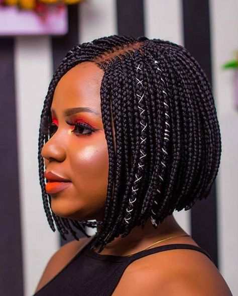 35 Elegant Bob Braids Hairstyle To Get Fresh Appearance | Hairdo Hairstyle Short Bob Braids, Pixie Braids, Bob Braids Hairstyles, New Natural Hairstyles, Short Box Braids, Bob Braids, Box Braid Wig, Short Braids, Braided Wig