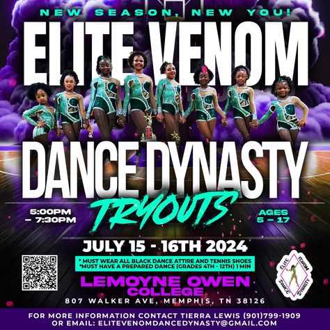 Client Work: Dance Tryouts Flyer design🦂💯 DM ME HERE TO PLACE AN ORDER — 1 for $40 // 2 FOR 75 // 3 FOR 105 send payment to lock in Same-Day turnaround time. Scorpiosgraphx.com REDBUBBLE YOUTUBE Tryouts Poster, Dance Tryouts, Dance Flyer, Team Poster, Dance Attire, Wearing All Black, Dm Me, Flyer Design, Basketball