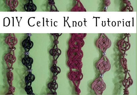 Ideas for yarn knotted bracelet.  Tutorial.                                                                                                                                                      More Celtic Knot Tutorial, Celtic Crafts, Knot Bracelets, Celtic Knot Bracelet, Knot Tutorial, Library Reading, Irish Symbols, Knotted Bracelet, Knots Tutorial