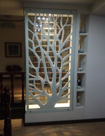 Laser Cut Design Collection Wall Partition Design, Modern Room Divider, Living Room Divider, Interior Design Per La Casa, Living Room Partition, Living Room Partition Design, Room Partition Designs, Partition Design, Decorative Screens