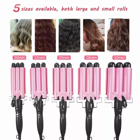 3-head Hair Curler Hair Root Volume Iron Electric Wave Curler Ceramic 3 Barrel Heated Crimping Iron for Women Pink 110-220v _ - AliExpress Mobile Hair Root Volume, Wave Curler, Root Volume, Crimping Iron, Curler Hair, Best Curlers, Making Hair, Hair Curler, روتين العناية بالبشرة