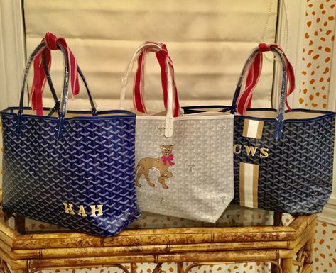 Painted Goyard, Goyard Tote, Weekend Work, Goyard Bag, Custom Painting, Love Languages, Custom Paint, Tote Bag, Gifts