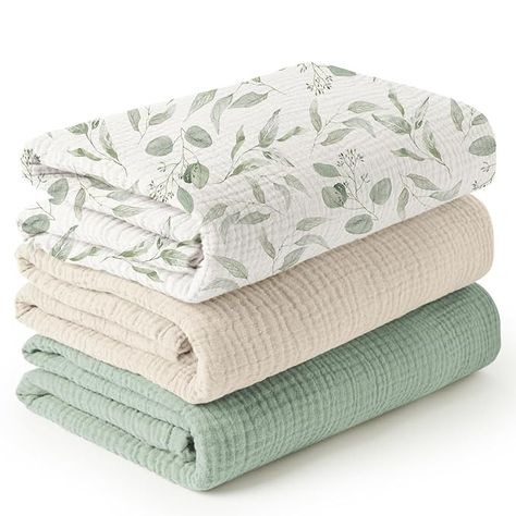 Amazon.com: Konssy 3 Pack Muslin Swaddle Blankets for Unisex, Newborn Receiving Blanket, Large 47 x 47 inches, Soft Breathable Muslin Baby Swaddles for Boys & Girls : Baby Clothes Essentials, Shower Items, Baby Muslin Swaddle, Muslin Baby Blankets, Newborn Shoes, Knit Baby Booties, Toddler Gift, Swaddle Blankets, Muslin Swaddle Blanket