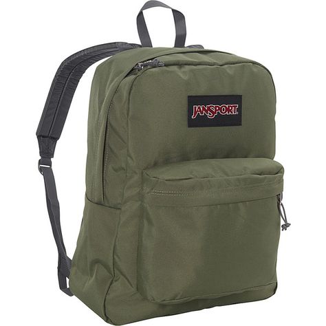 JanSport SuperBreak Backpack - Muted Green - School Backpacks (£30) ❤ liked on Polyvore featuring bags, backpacks, green, padded backpack, pocket backpack, green backpack, pocket bag and daypack bag Dark Green Jansport Backpack, Green Jansport, Grunge Backpack, Backpacks Jansport, Jansport Backpacks, Utility Backpack, Backpack Jansport, Jansport Superbreak Backpack, Canvas Rucksack Backpack