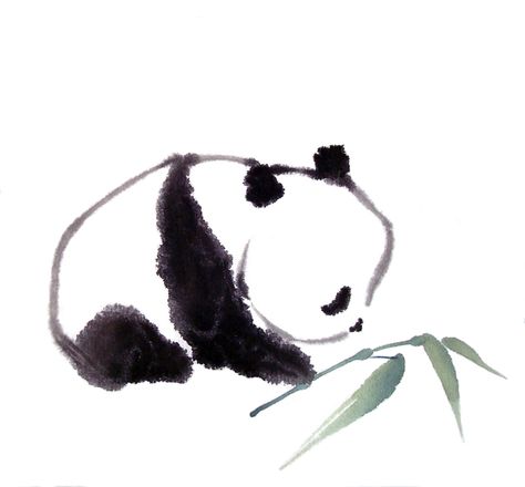 oso panda, dime por dónde andas Panda Tattoo, Art Chinois, Chinese Brush Painting, 강아지 그림, Art Asiatique, Watercolor Paintings Easy, Seni Cat Air, Lukisan Cat Air, Art Japonais