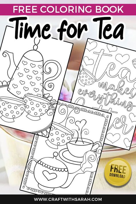 Free tea party colouring pages. Download this vintage tea set coloring page collection today! #coloring #coloringpages Tea Party Colouring Pages, Tea For Three Birthday Party Decorations, Classroom Tea Party Ideas, Teacup Coloring Pages, Tea Cup Coloring Page, Tea Party Coloring Pages Free Printable, Free Tea Party Printables, Classroom Tea Party, Tea Pot Coloring Page