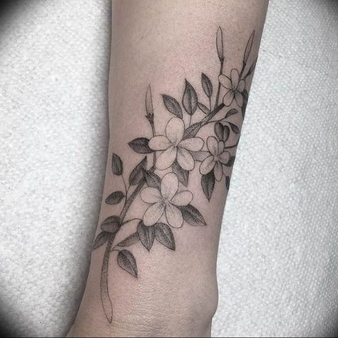 Photo jasmine branch tattoo18.06.2019 №001 - tattoo - tatufoto.com - tattoovalue.net Jasmine Flower Tattoo, Jasmine Tattoo, Arm Wrap Tattoo, Flower Vine Tattoos, Wrap Tattoo, Flower Tattoo Meanings, Flower Wrist Tattoos, Wrist Tattoos For Guys, Flower Tattoo Arm