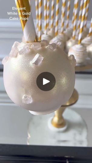 3.7K views · 134 reactions | elegant gold & white cake pops #cake #cakedecorating #cakes #birthdaycake #chocolate #food #dessert #cakesofinstagram #birthday #cakedesign #instafood #baking #foodporn #yummy #cakestagram #homemade #love #sweet #instacake #bakery #cupcakes | Cake By Crystal | Cake By Crystal · Original audio Finger Dessert, Elegant Cake Pops, Gold And White Cake, Finger Desserts, White Cake Pops, Cake Ball Recipes, Bakery Cupcakes, Pops Cake, Candy Tray