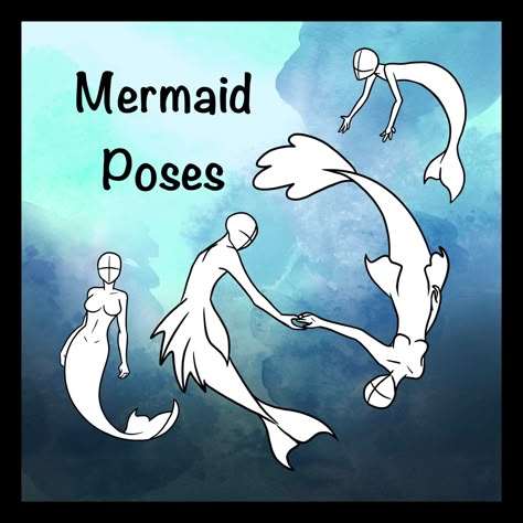 Mermaid Oc Ideas, Mermaid Base Pose, Mermaid Ears Reference, Pose Reference Photo Mermaid, Mermaid Tail Designs Art, Drawing Mermaid Tails, Mermaid Hands, Mermaid Realistic, Mermaid Fins Drawing Reference