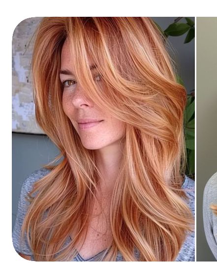 Strawberry Blonde Medium Hair, Blonde Hair To Red Hair Before And After, Red Head Highlights, Blonde Highlights In Red Hair, Red Hair With Blonde Highlights Balayage, Natural Red Hair With Blonde Highlights, Blonde Highlights On Red Hair, Ginger With Blonde Highlights, Long Blonde Hair Extensions