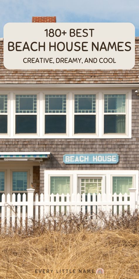 Beach house. Simple Beach House Interior, Beach House Front Porch Ideas, Beach House Name Signs, Beach Names Ideas, Villa Names Ideas, Beach House Names Ideas Fun, Vacation Home Aesthetic, Beach House Names Ideas, House Names Ideas Inspiration