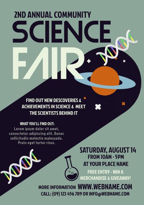 180+ Science Fair Flyer Customizable Design Templates | PosterMyWall Science Fair Poster Ideas, Science Conference Poster, Science Club Poster, Science Fair Poster Design, Science Festival Poster, Ad Template Design, Science Folder Design, Stem Poster Design, Science Event Poster