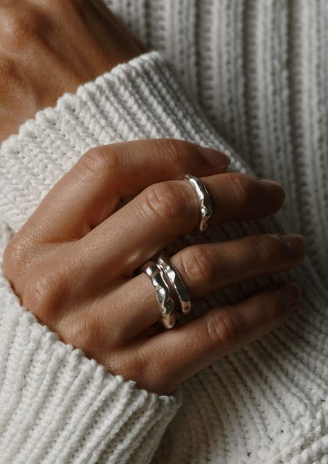 Sterling Silver Ring, Women's Day Gift, Minimalist Women Ring Hey you! We made the Skinny Vertex Ring to celebrate your achievements. Each vertex represents one of your accomplishments big or small - all equally important. Wear this piece as a reminder that you do amazing things all day, every day.   Green bonus! This accessory is handmade from 100% recycled silver. It's a sustainable and conscious fashion piece.  Details: * Material: recycled sterling silver 925 *  Thickness: 4 mm * Height: 3.1 Silver Rings Funky, Stacking Silver Rings, Bulky Silver Rings, Irregular Silver Ring, Silver Big Rings, Multiple Silver Rings, Silver Rings Minimalist, Chunky Sterling Silver Rings, Silver Jewellery Rings