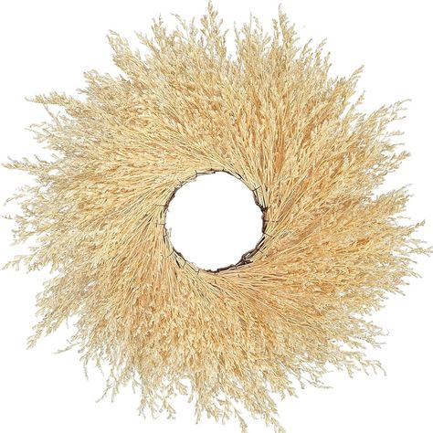 Amazon.com: RoseTalk Natural Pampas Grass Wreath, 14'' Real Pampas Wreath for Front Door, Boho Wall Decor, Farmhouse Style, DIY Wreath Arrangement, Feather Wall Decor : Home & Kitchen Wall Decor Farmhouse Style, Pampas Wreath, Pampas Grass Wreath, Wheat Wreath, Magnolia Decor, Bauble Wreath, Feather Wall Decor, Grass Wreath, Wall Decor Farmhouse