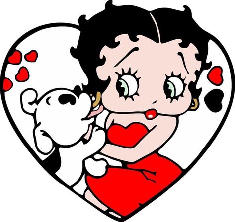 Betty Boop Dog, Betty Boop Posters, Betty Boop Birthday, Betty Boop Tattoos, Dog Window, Betty Boop Classic, Betty Boop Quotes, Betty Boop Art, Betty Boop Cartoon