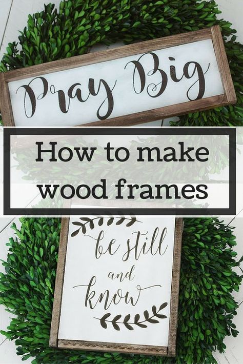 How to make wood frames. The EASY way! Pallet Breaker, Patio Bed, Do It Yourself Decoration, How To Make Frames, Pallet Patio, Diy Upcycling, Diy Wood Signs, Diy Holz, Wooden Projects