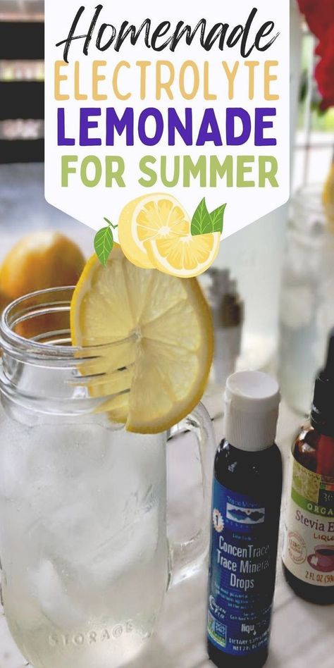 Electrolyte Lemonade, Diy Electrolyte Drink, Electrolyte Drink Recipe, Homemade Electrolyte Drink, Keto Electrolytes, Lemonade Drink, Anti Inflammation Recipes, Diy Easy Recipes, Hiking Food