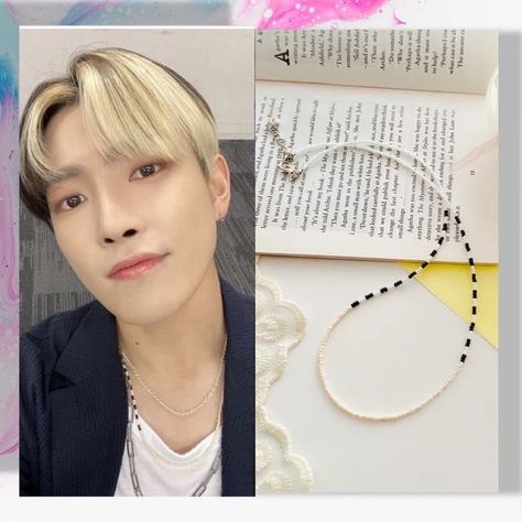 Hongjoong inspired beaded necklace, Kim Hongjoong Ateez inspired, kpop jewelry, idol kpop necklace Kpop Necklace, Kpop Jewelry, Jewelry Kpop, Pop Beads, Pop Jewelry, Beaded Braclets, Pretty Jewelry Necklaces, Hongjoong Ateez, Ateez Hongjoong