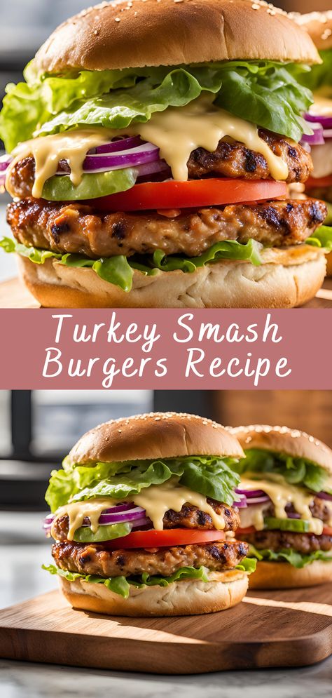 Mushroom Swiss Turkey Burger, Turkey Burger Patty Melt, Low Calorie Turkey Burger, Healthy Turkey Burgers Clean Eating, Skillet Turkey Burgers, Smash Burger Turkey Burger, Turkey Burger With Avocado, Asian Turkey Burger Recipes, Turkey Burger Recipes No Egg